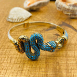 Women's Adjustable Snake Head Turquoise Bracelet