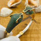 Women's Adjustable Tiger Emerald Bracelet