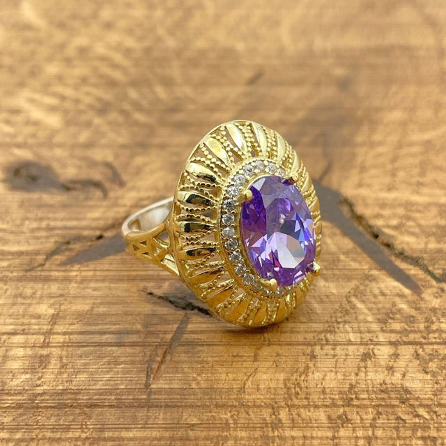 Women's Amethyst 925K Silver Ring