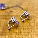 Women's Amethyst Silver Jewelry Set