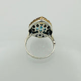 Women's Aquamarine Heart Ring