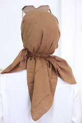 Women's Bamboo Crush Hijab Scarf - Chocolate Brown - TryAladdin