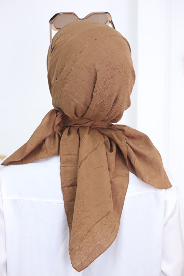 Women's Bamboo Crush Hijab Scarf - Chocolate Brown - TryAladdin