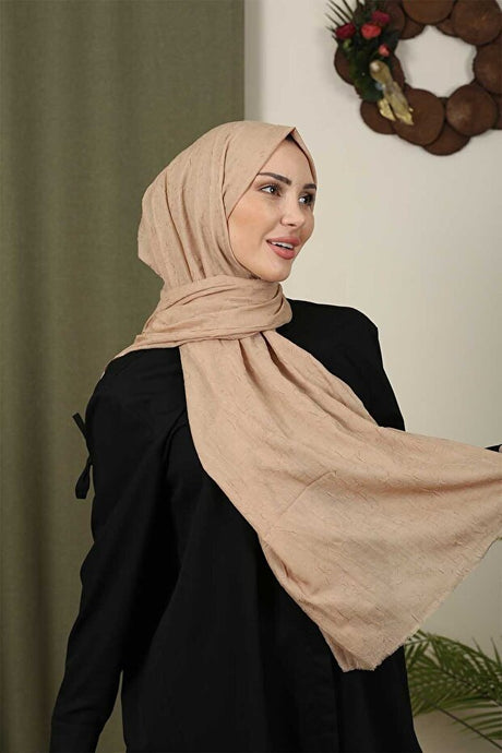 Women's Bamboo Crush Shawl - Milk Coffee - TryAladdin