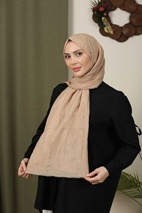 Women's Bamboo Crush Shawl - Milk Coffee - TryAladdin
