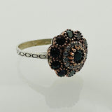 Women's Black Onyx 925 Sterling Silver Ring