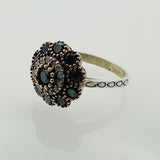 Women's Black Onyx 925 Sterling Silver Ring