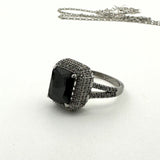 Women's Black Onyx Silver Jewelry Set