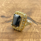 Women's Black Onyx Silver Ring