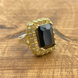 Women's Black Onyx Silver Ring