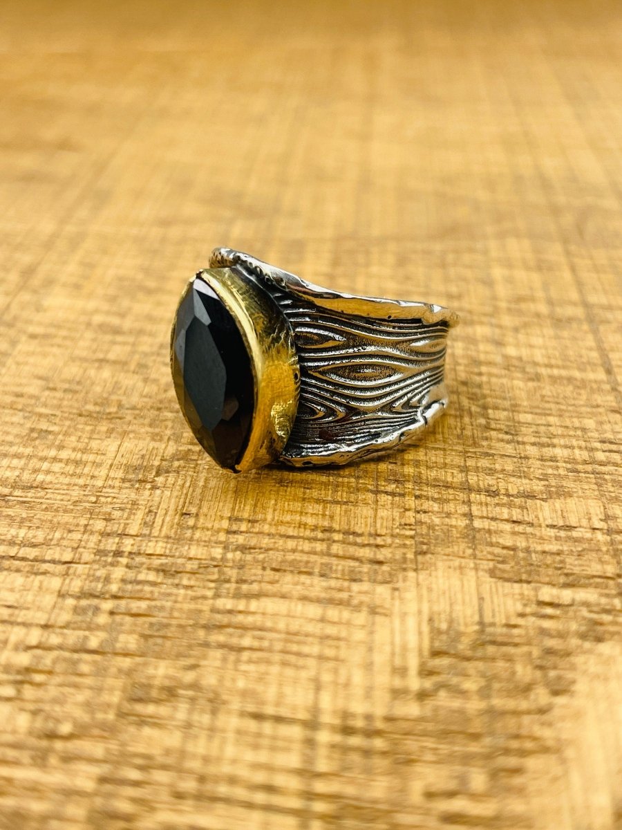 Women's Black Onyx Silver Ring