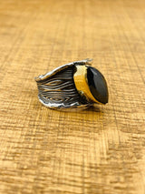 Women's Black Onyx Silver Ring