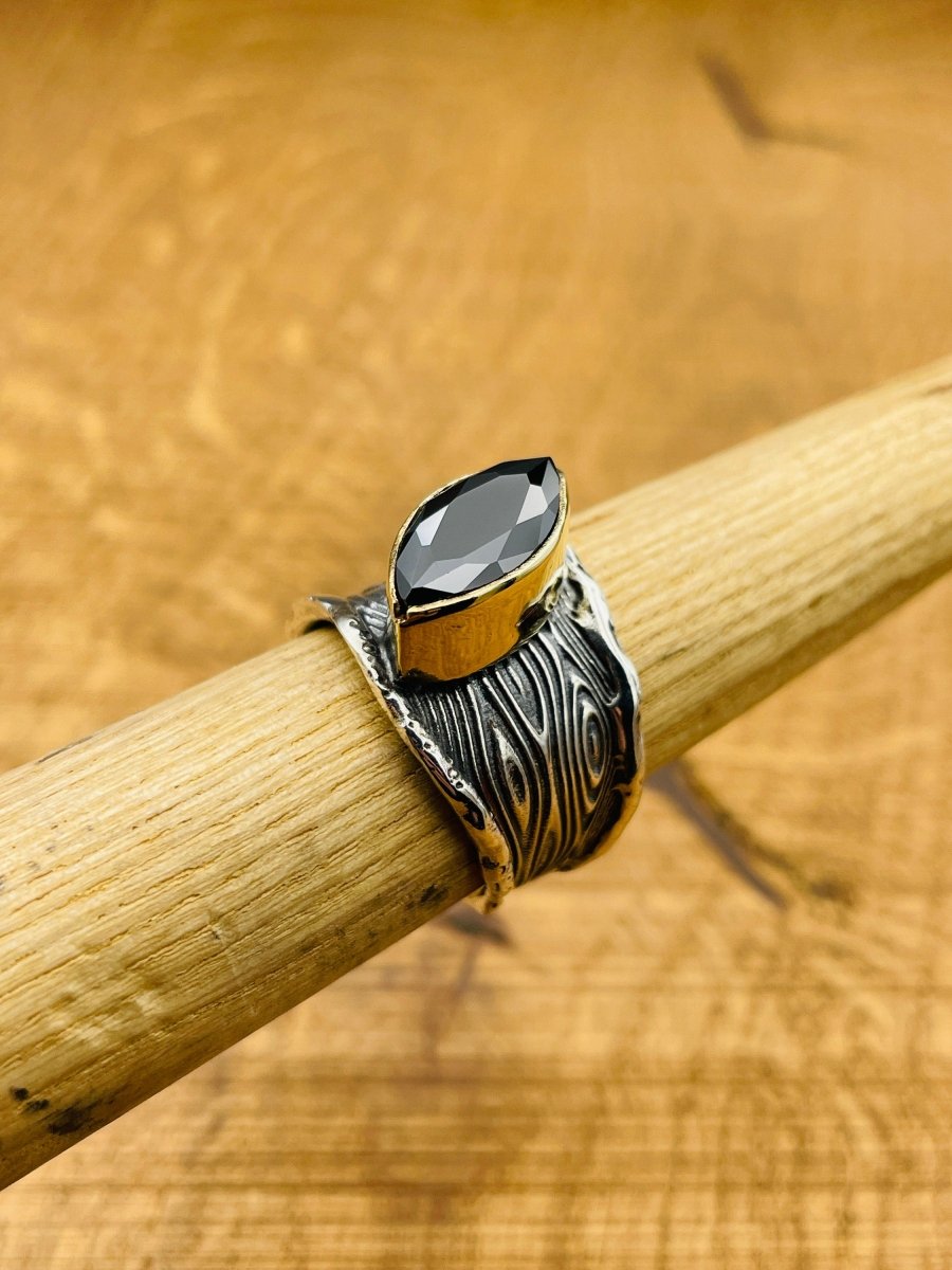 Women's Black Onyx Silver Ring