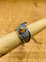 Women's Black Onyx Silver Ring