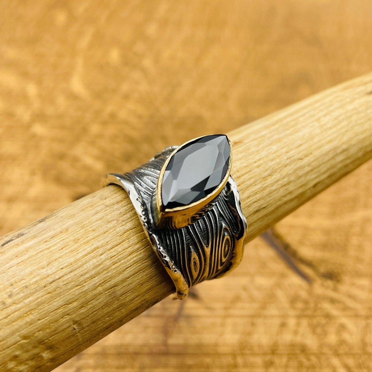 Women's Black Onyx Silver Ring