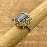 Women's Black Onyx Silver Ring