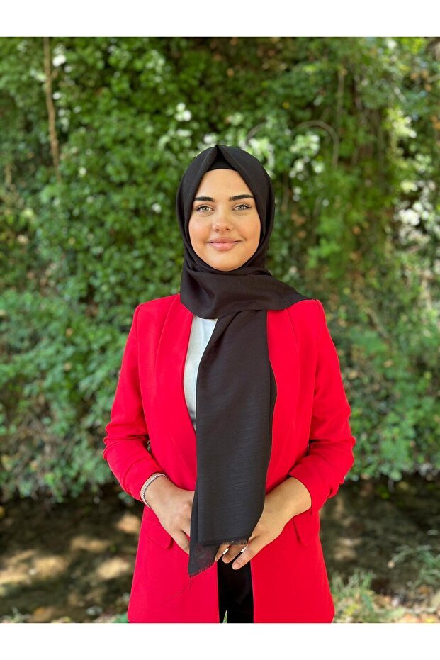 Women's Black Plain Cotton Shawl - TryAladdin