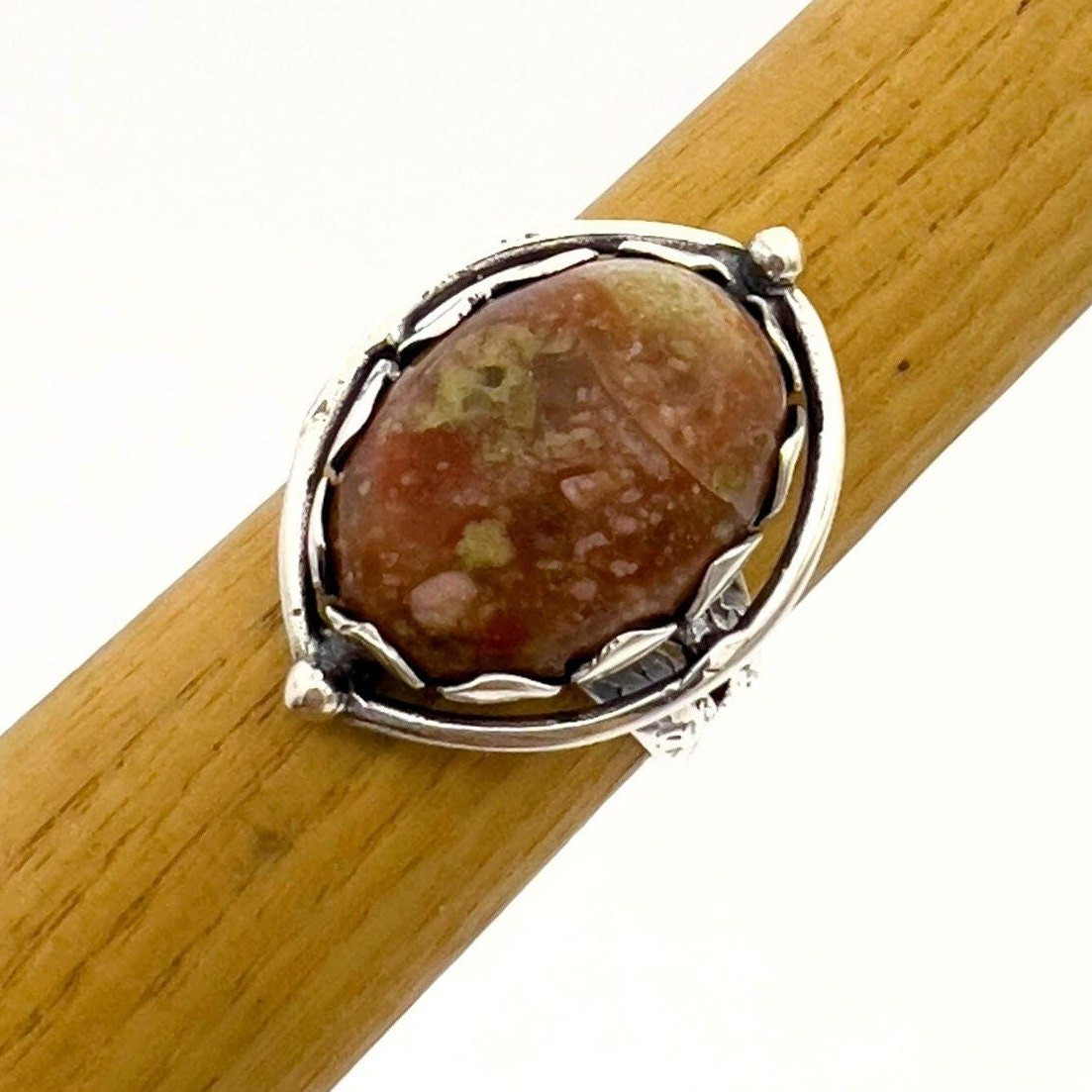 Women's Bloodstone Minimalist Ring