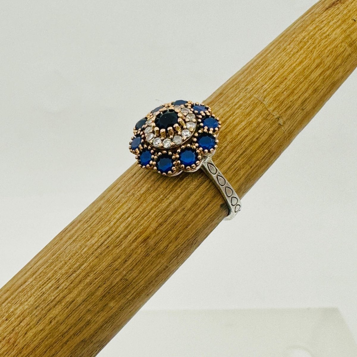 Women's Blue Sapphire Silver Ring