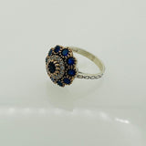 Women's Blue Sapphire Silver Ring