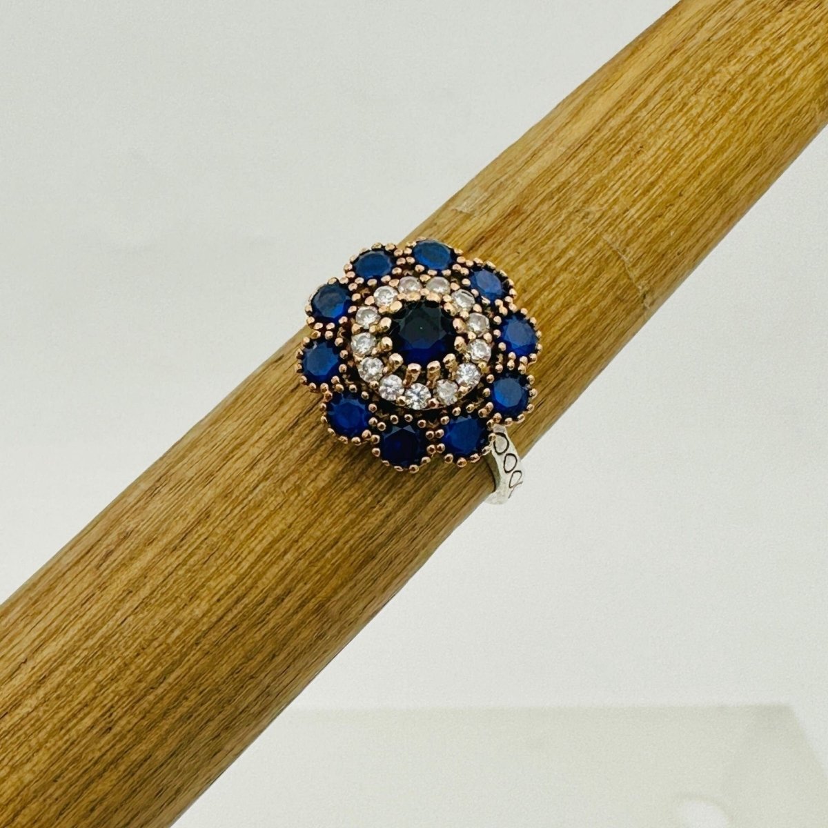 Women's Blue Sapphire Silver Ring