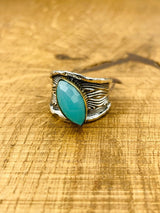 Women's Blue Tourmaline Silver Ring