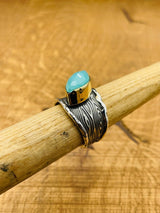 Women's Blue Tourmaline Silver Ring