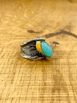 Women's Blue Tourmaline Silver Ring