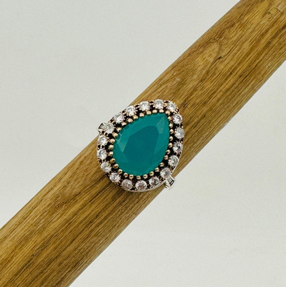 Women's Blue Turquoise Heart Ring