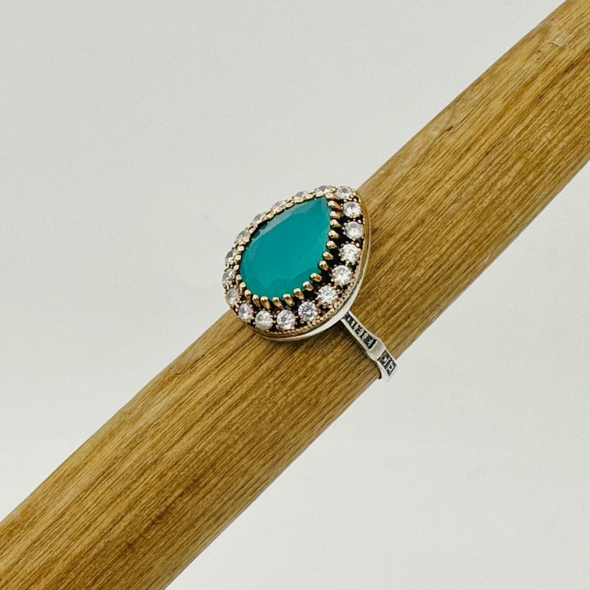 Women's Blue Turquoise Heart Ring