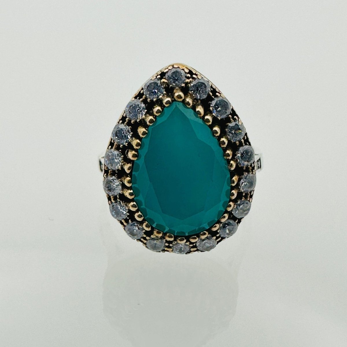 Women's Blue Turquoise Heart Ring