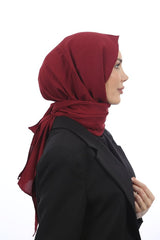Women's Burgundy Cotton Jazz Shawl - TryAladdin