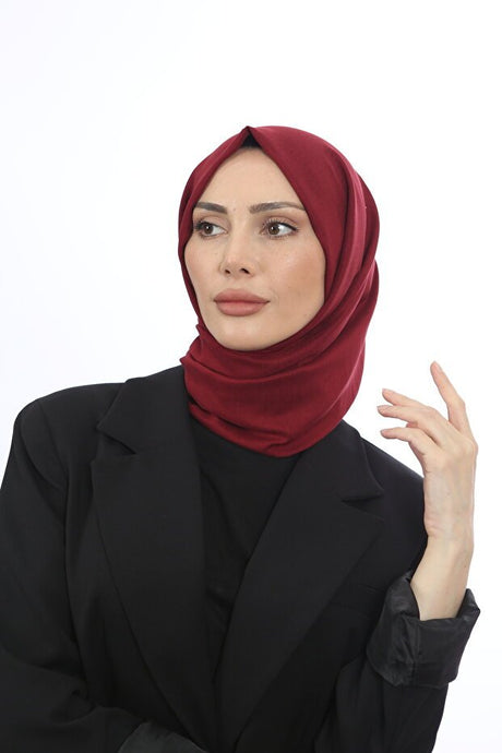 Women's Burgundy Cotton Jazz Shawl - TryAladdin