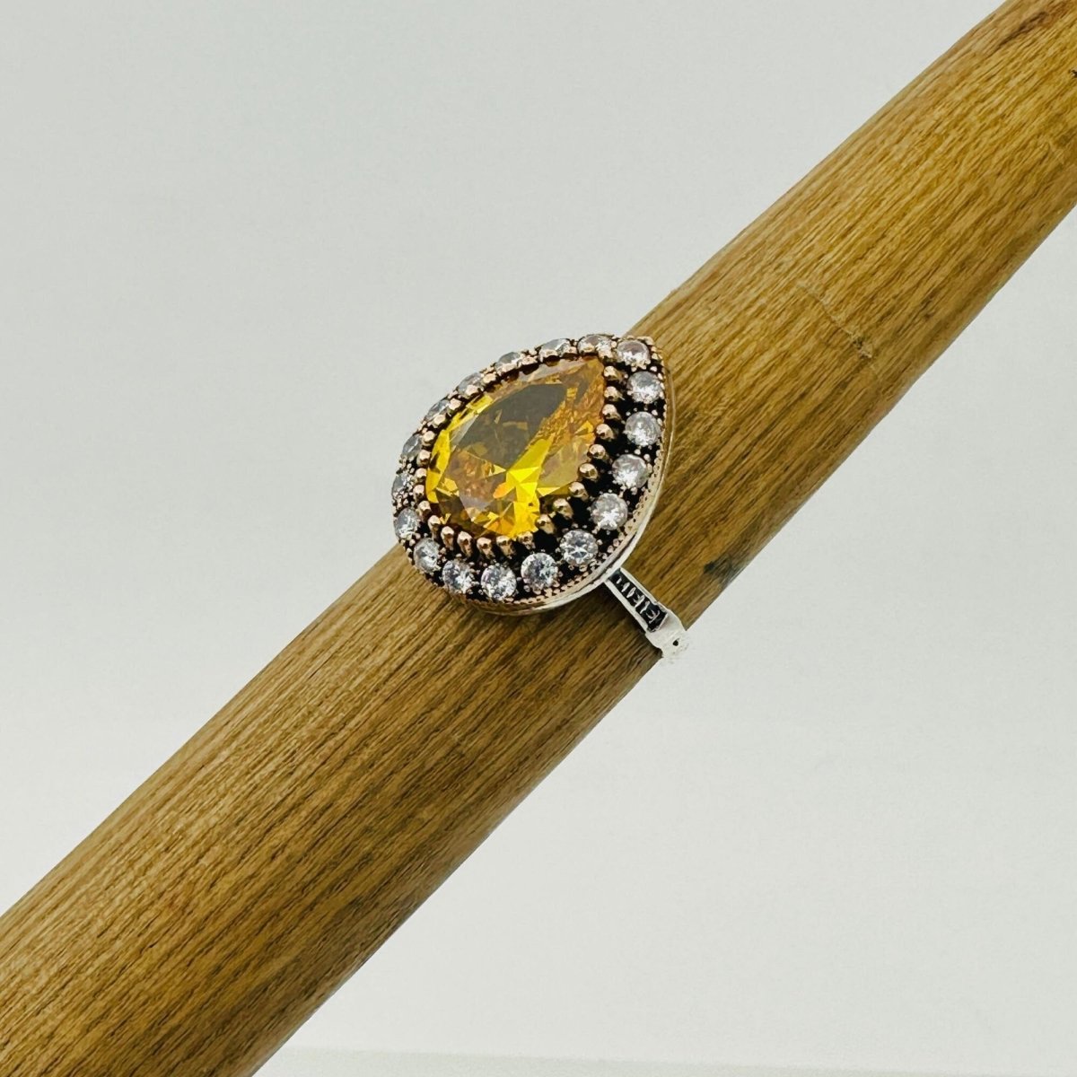 Women's Citrine Silver Ring