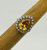 Women's Citrine Silver Ring