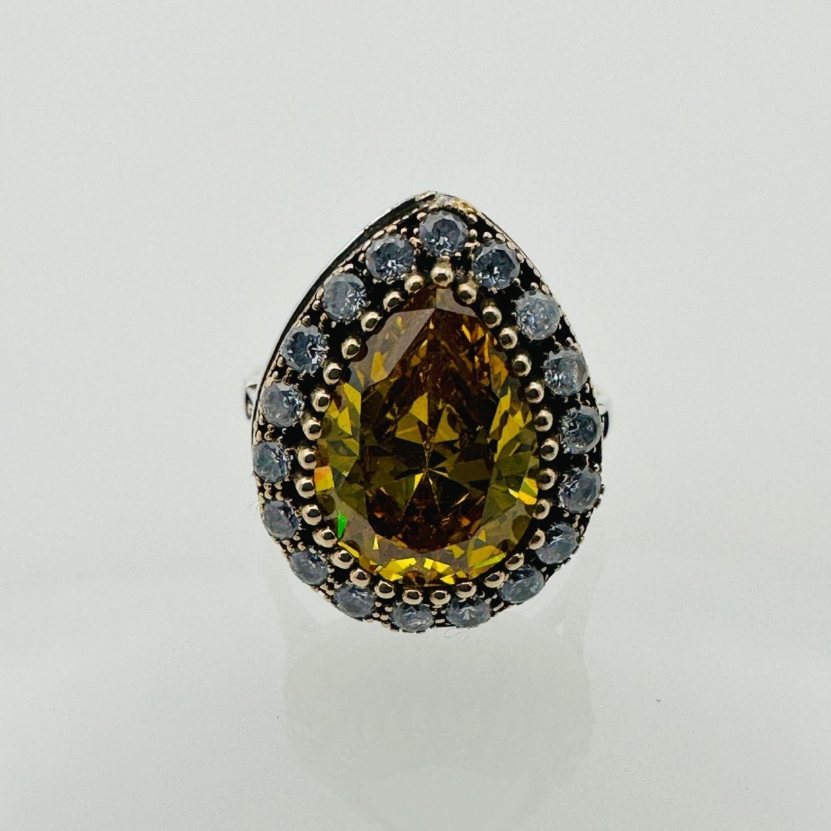 Women's Citrine Silver Ring