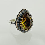 Women's Citrine Silver Ring