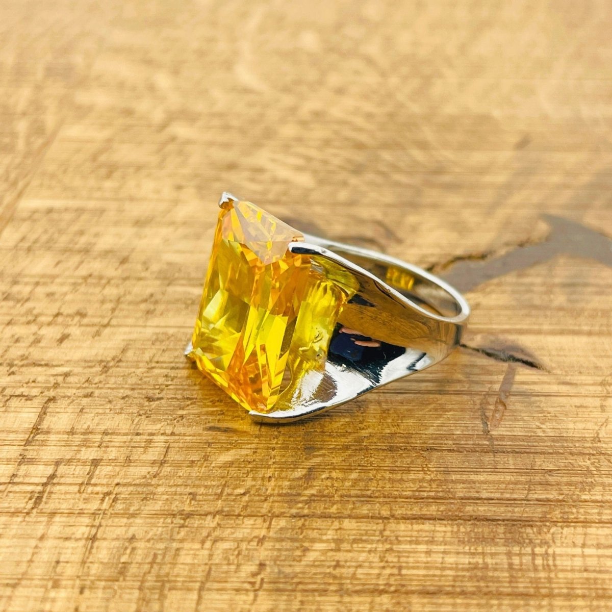 Women's Citrine Stacking Ring - TryAladdin