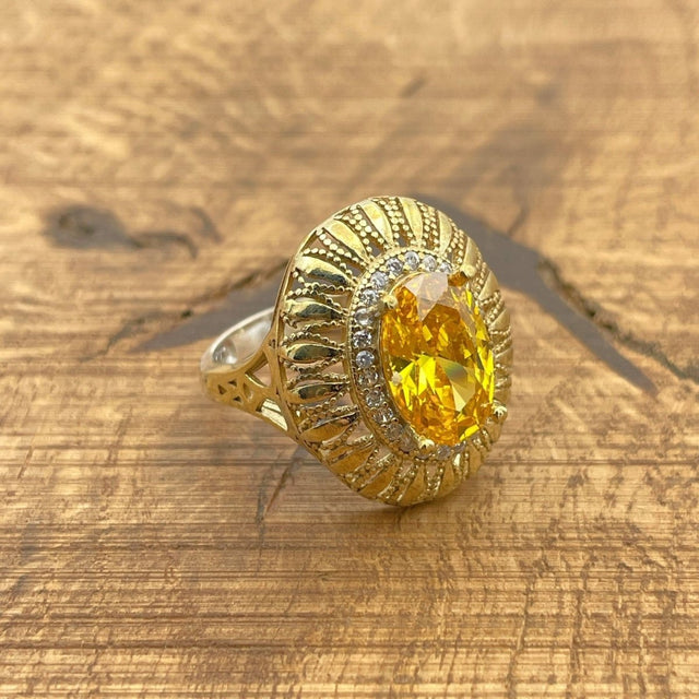 Women's Citrine Sterling Silver Ring