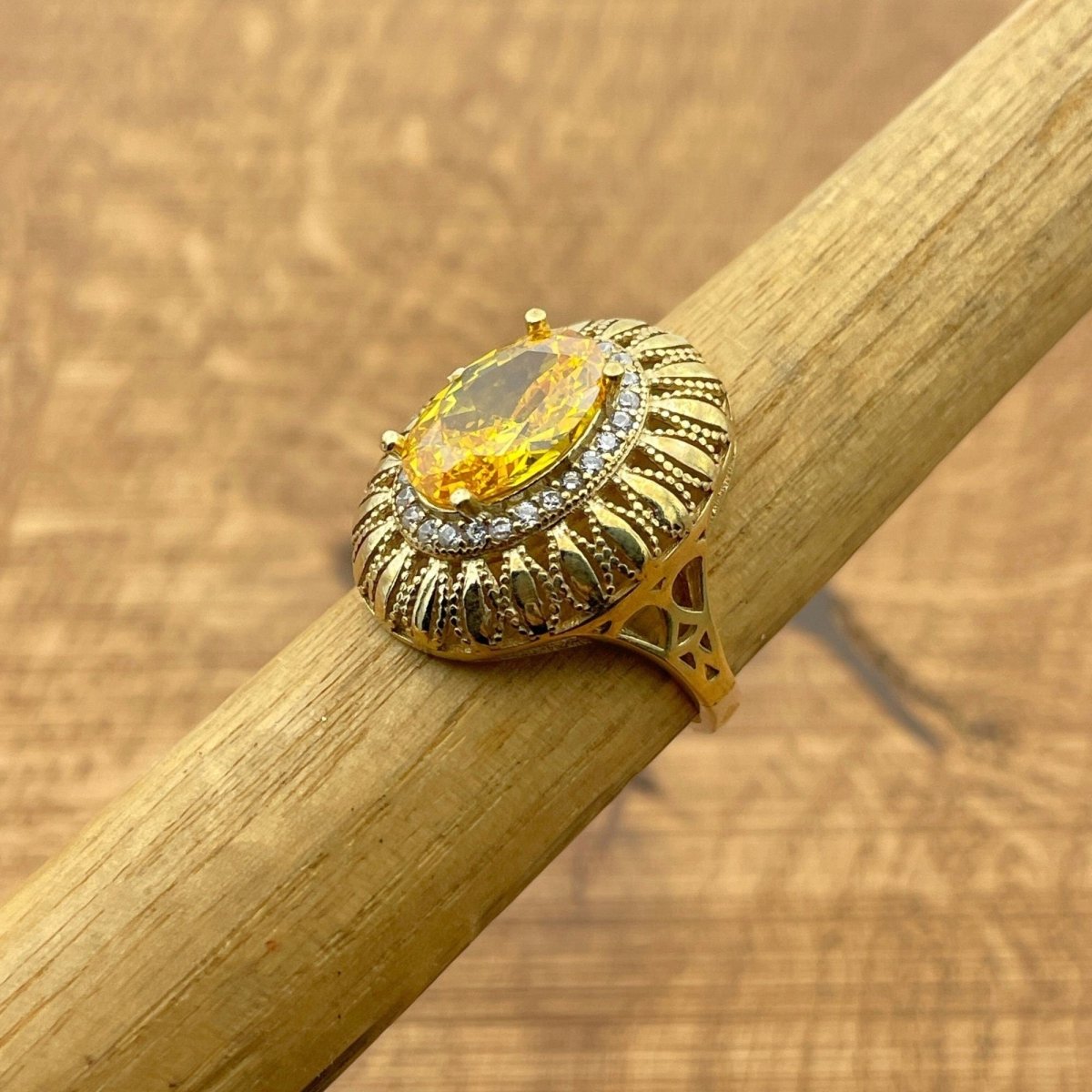 Women's Citrine Sterling Silver Ring