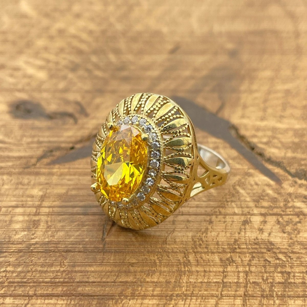 Women's Citrine Sterling Silver Ring