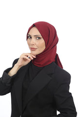 Women's Cotton Crash Jazz Shawl - Burgundy - TryAladdin