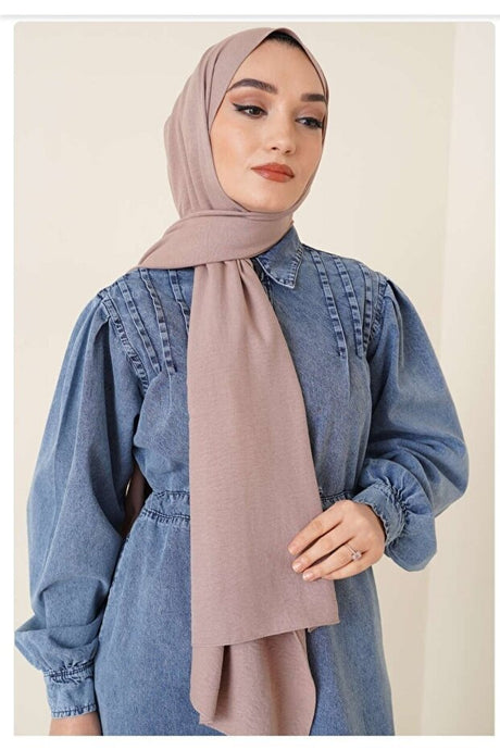 Women's Cotton Crash Jazz Shawl - Mocha - TryAladdin