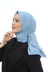 Women's Cotton Crinkle Jazz Shawl - Baby Blue & Soft - TryAladdin