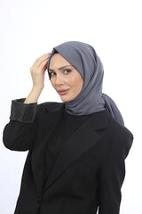 Women's Cotton Crinkle Jazz Shawl - Dark Grey - TryAladdin