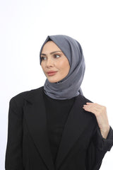 Women's Cotton Crinkle Jazz Shawl - Dark Grey - TryAladdin