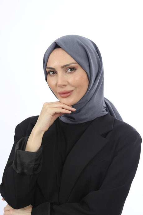 Women's Cotton Crinkle Jazz Shawl - Dark Grey - TryAladdin