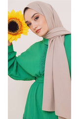 Women's Cotton Crinkle Jazz Shawl - Light Mink - TryAladdin