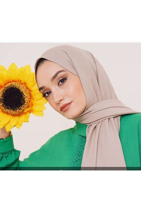 Women's Cotton Crinkle Jazz Shawl - Light Mink - TryAladdin