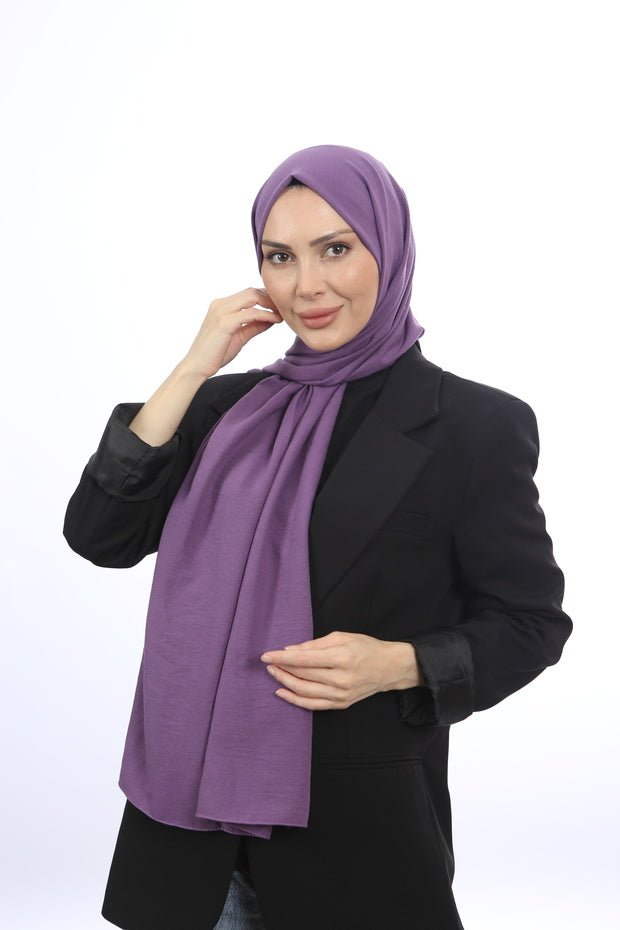 Women's Cotton Crinkle Jazz Shawl - Lilac () - TryAladdin